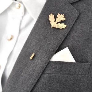 Men’s Suit Accessory | Leaf 🍁 lapel pin | Wedding Suit Pin